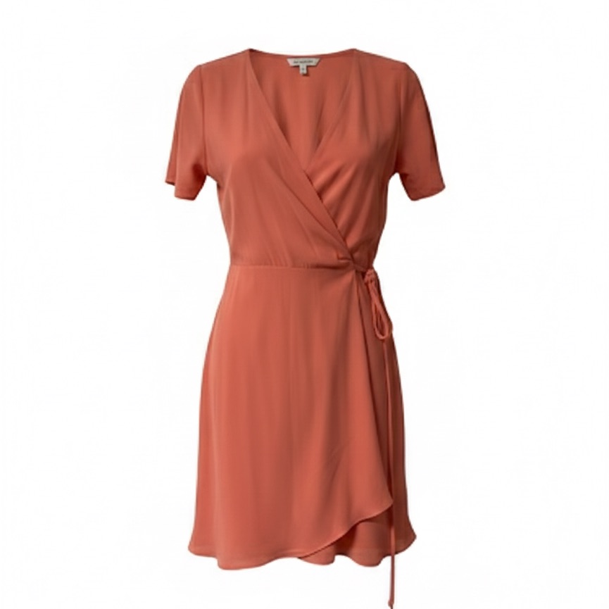 Babaton Asymmetrical Wallace Coral Wrap Dress